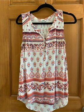 Sonoma Bandana Boho Print Tank Blouse
